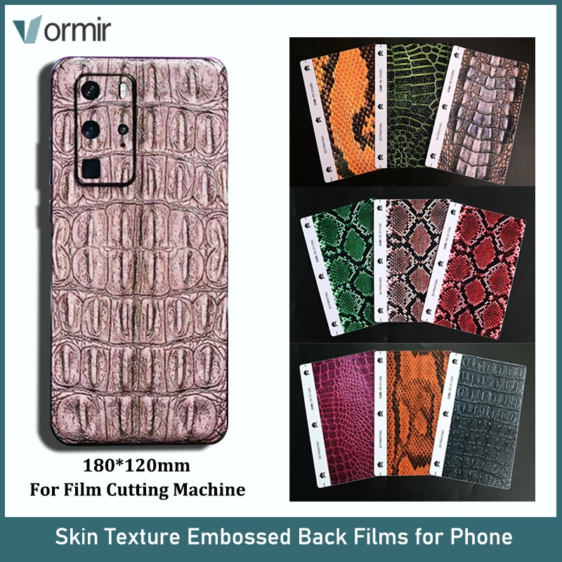 Vormir 50pcs Mobile Phone Skin Stickers for Hydrogel Machine 3D Skin Texture Embossed Back Glass Protective Films Sheets Movies