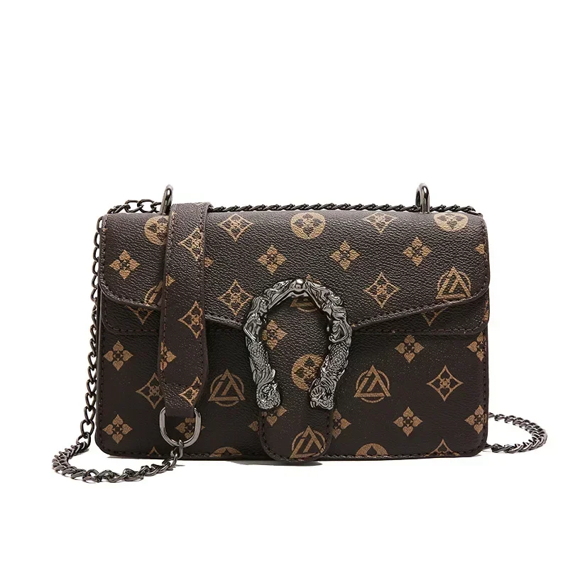 

Boho Chic French Chain Bag ,Women's Vintage Floral Crossbody Underarm Shoulder Bag, Retro Print Versatile Day To Night Purse