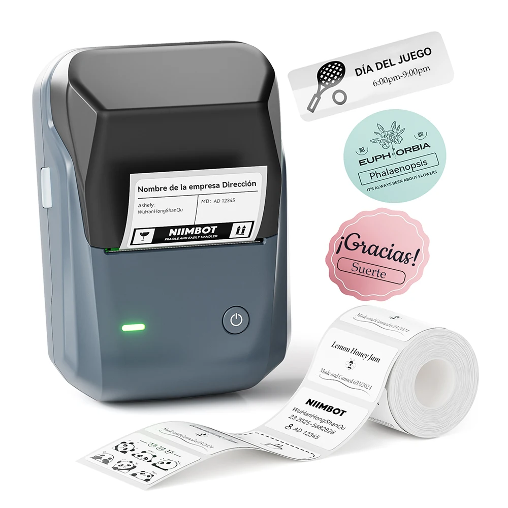 Niimbot B1/B1 PRO Thermische Labelprinter Bluetooth Pocket Label Maker Barcode QR-code Zelfklevende sticker Etiketteermachine - afbeelding 2