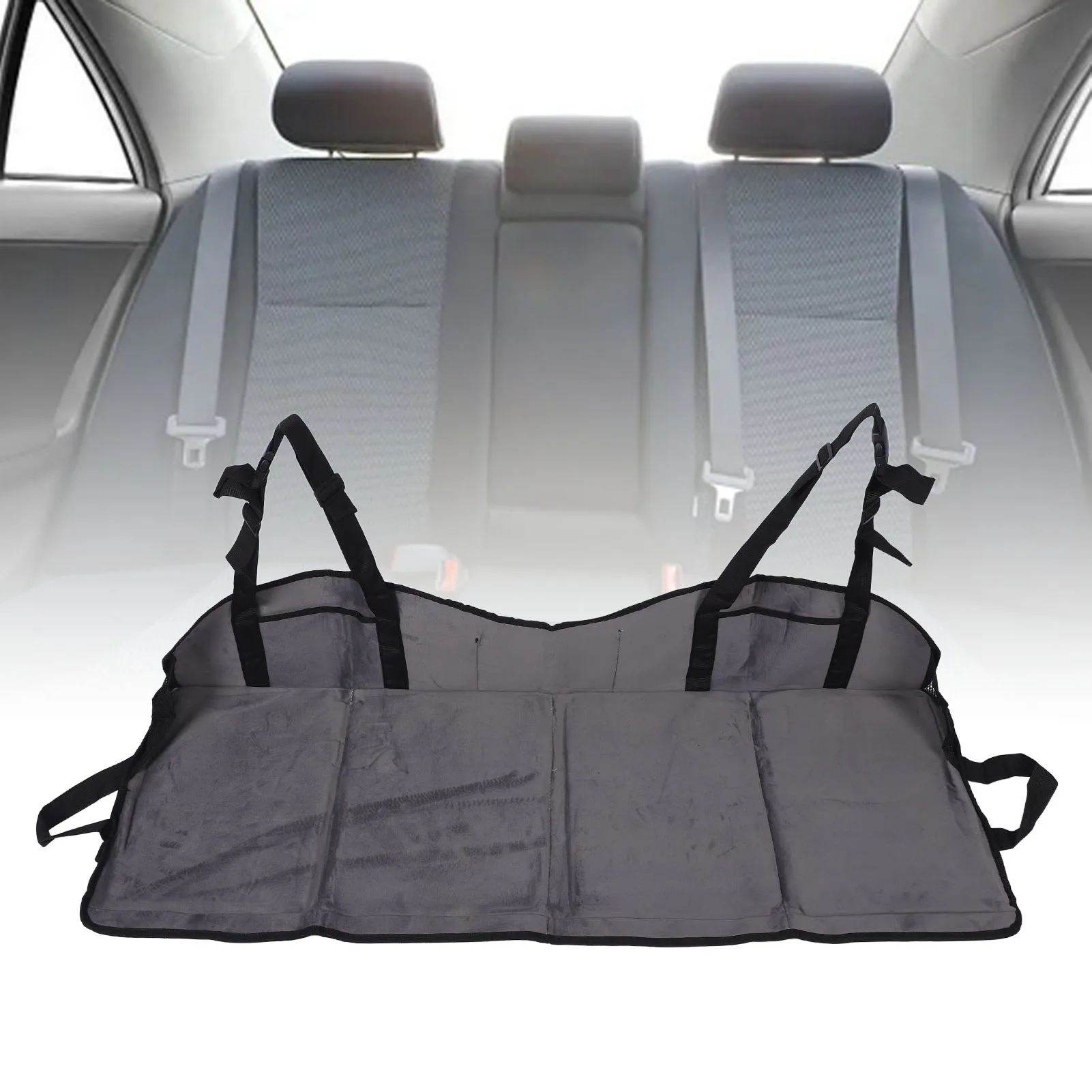 Foldable Car Back Seat Extender Soft Enhanced Comfort Plush Portable Rear Seat Mattrss Extension Plate for Vehicle SUV