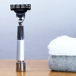 iRAZOR Classic Men's Beard Shaving Razor Hair Removal Shaver Heavy Weight Handle 3-Layer Mach 3 Blade Grooming Tool