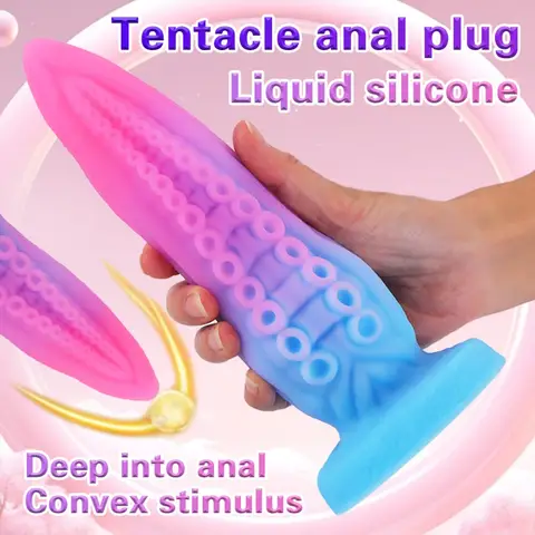 Colored Tentacle Anal Plug Large Anal Dildo Suction Cup Big Butt Plugs Female Masturbator Anal Dilator Men Women Toys For Adults