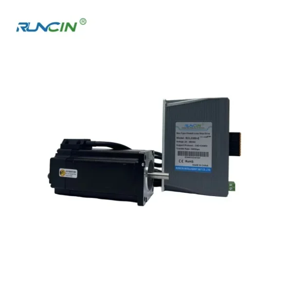 Runcin 2 Phase Nema24 2.8N.m 397Oz.in 112mm Closed Loop Stepper Motor Bus Type Driver Kit EtherCAT DC Power Control Cnc Machine