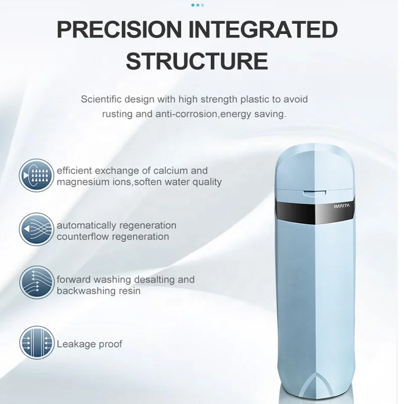 IMRITA Newly Designed Electric Household High Quality Hard Water Filter Domestic Automatic Water Softener System App-Controlled