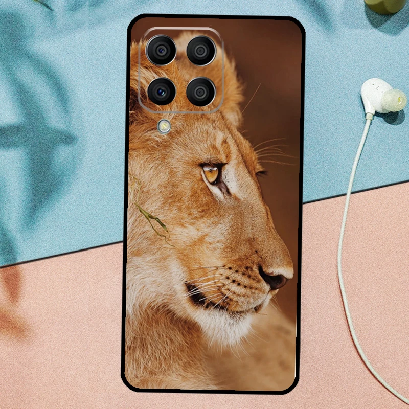 خجولة الأسد شبل الوجه لسامسونج غالاكسي M53 M33 M11 M21 M31 M12 M13 M14 M15 M35 M34 M54 M32 M52 M06 M16 M55 حالة