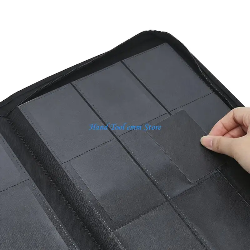 H37F Elegant PU Leather Card Album With Spacious Design For Storing Various Sized Collectible Cards