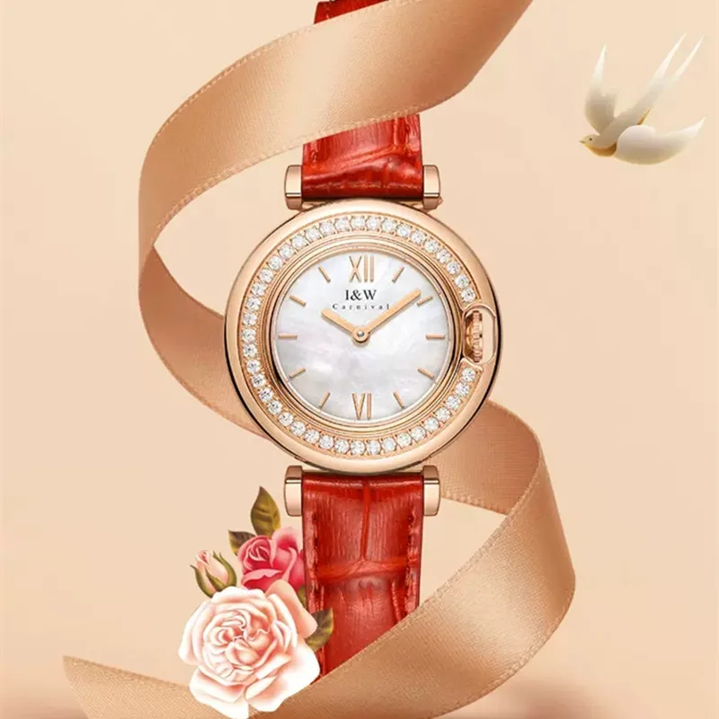 CARNIVAL Brand Womens Fashion Watch Ladies Luxury Girls Gifts Dress Quartz Wrist Watches Waterproof Clock for Women Reloj Mujer