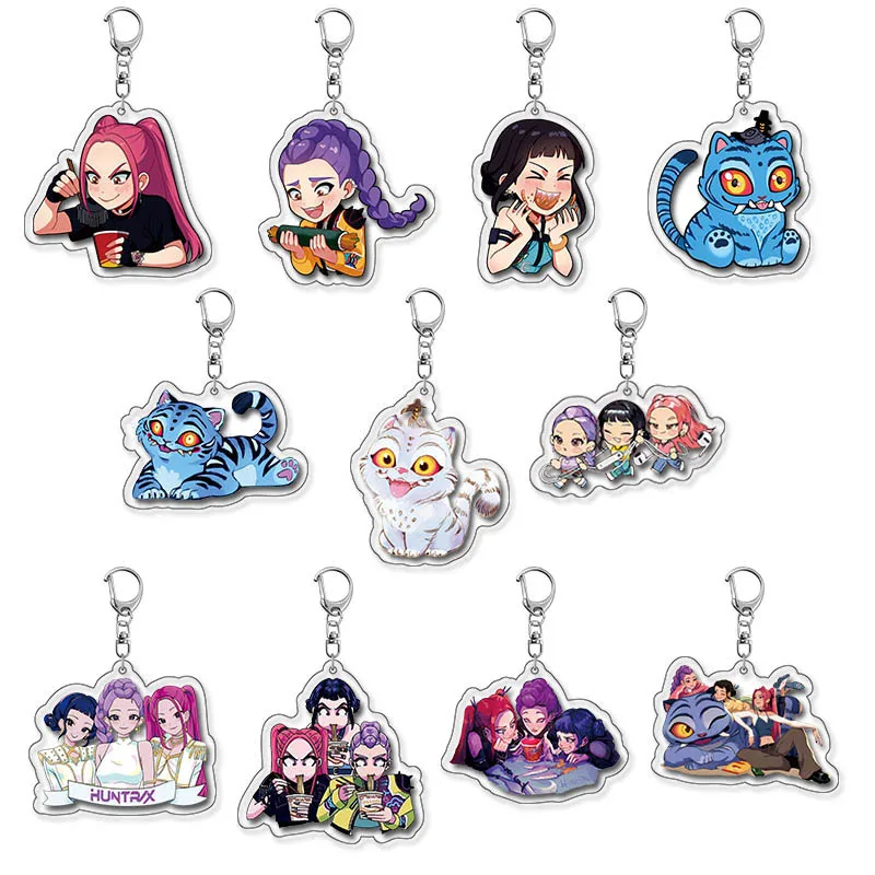 

2025 new Cute Q-version K-pop Witch Hunt acrylic keychain Rumi Abi Romantic student schoolbag pendant decoration