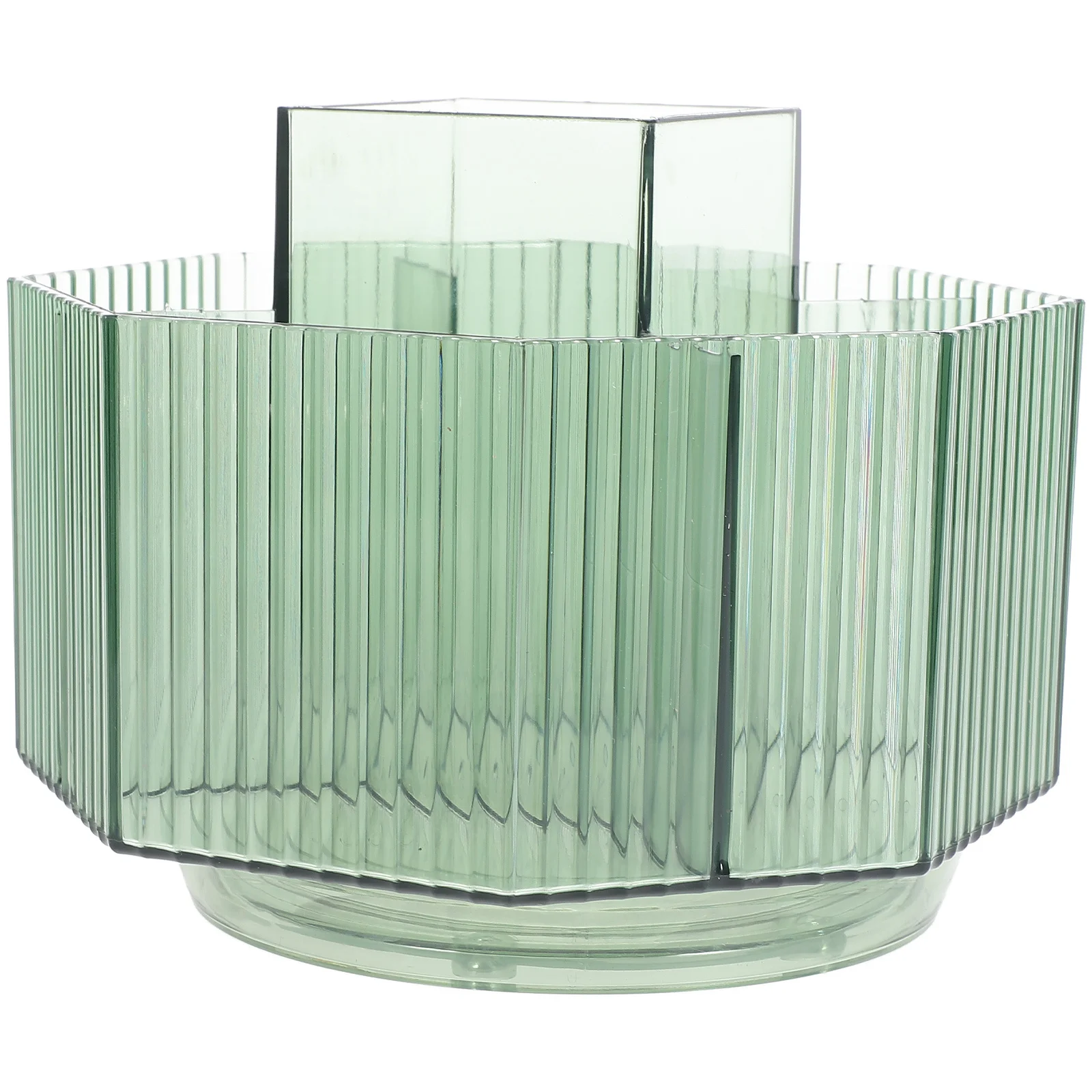 

Makeup Brush Storage Box Rotating Desktop Brush Holder Large Capacity Makeup Organizer Compartment for Vanity Desktop