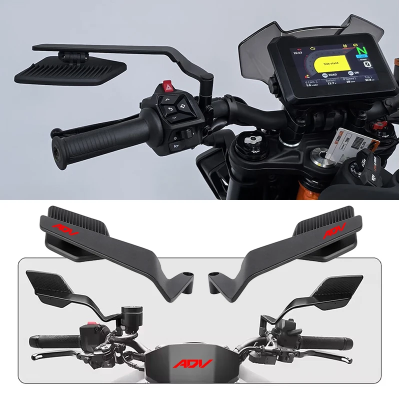 Stealth Adjustable Rearview Mirror Motorcycle Fixed Wing Mirrors For Honda ADV150 ADV160 ADV350 ADV 150 160 350 XADV