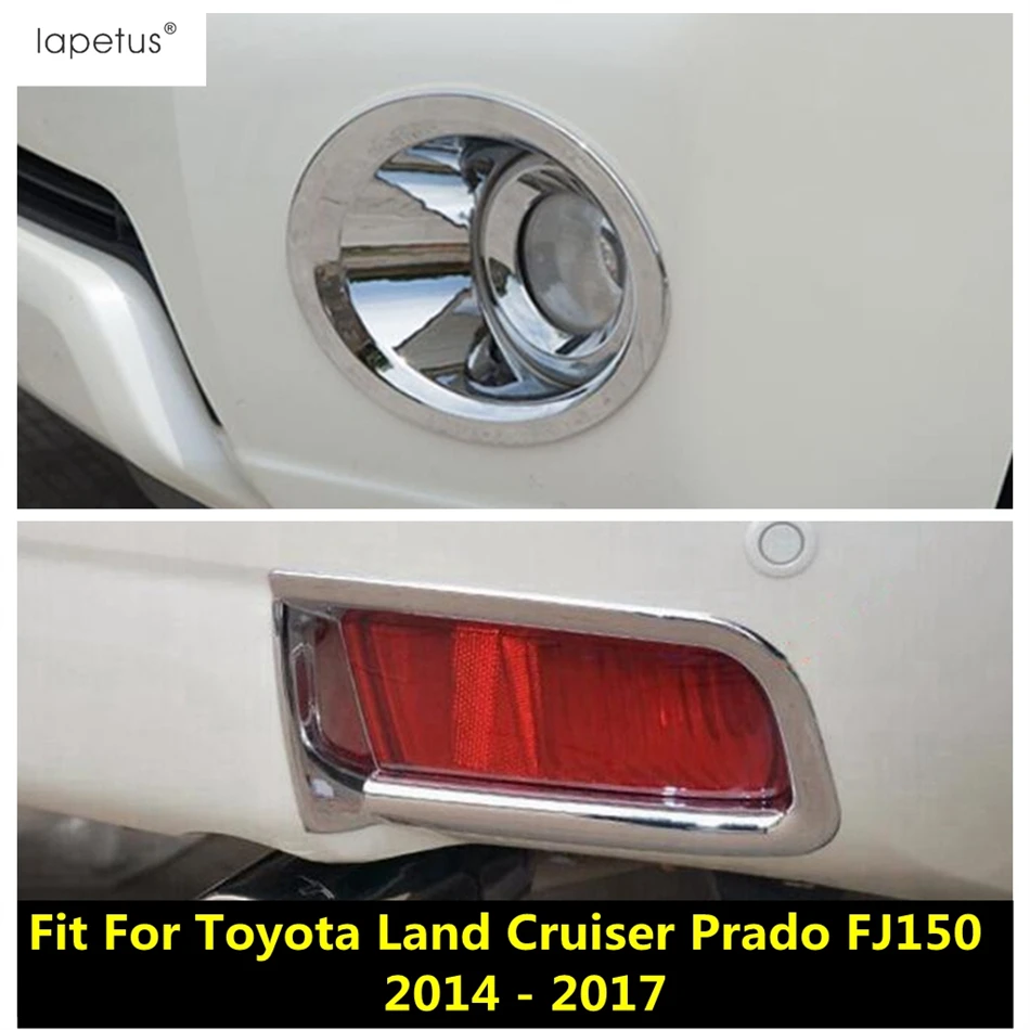 Front Rear Fog Light Lamp Frame / Bumper Corner Protection Cover Trim Accessories For Toyota Land Cruiser Prado FJ150 2014 -2017