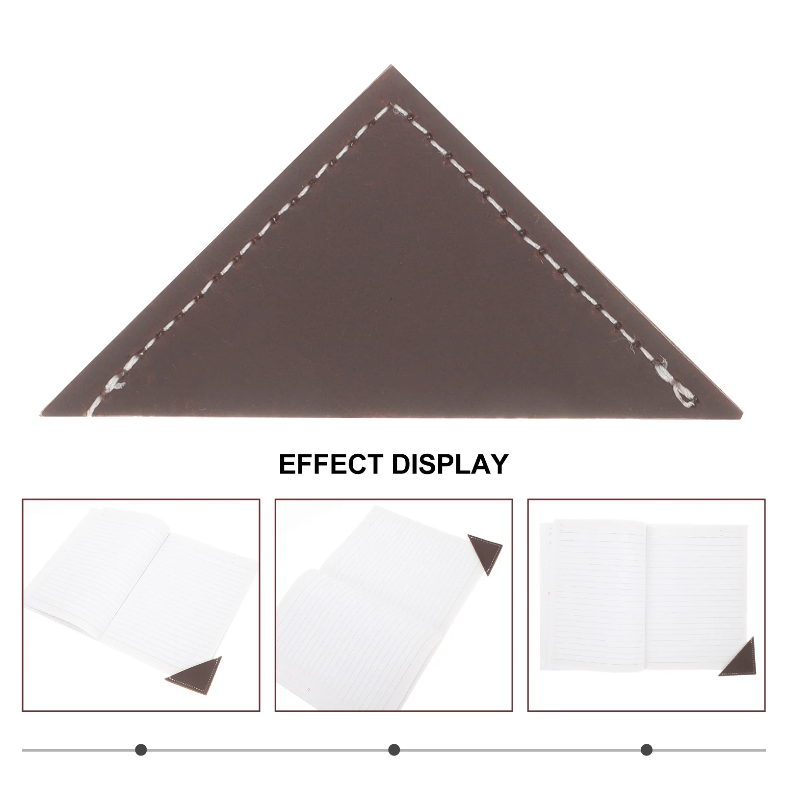 

Vintage Cowhide Triangle Bookmark Corner Book Markers Reusable Book Accessories for Students Teachers Readers