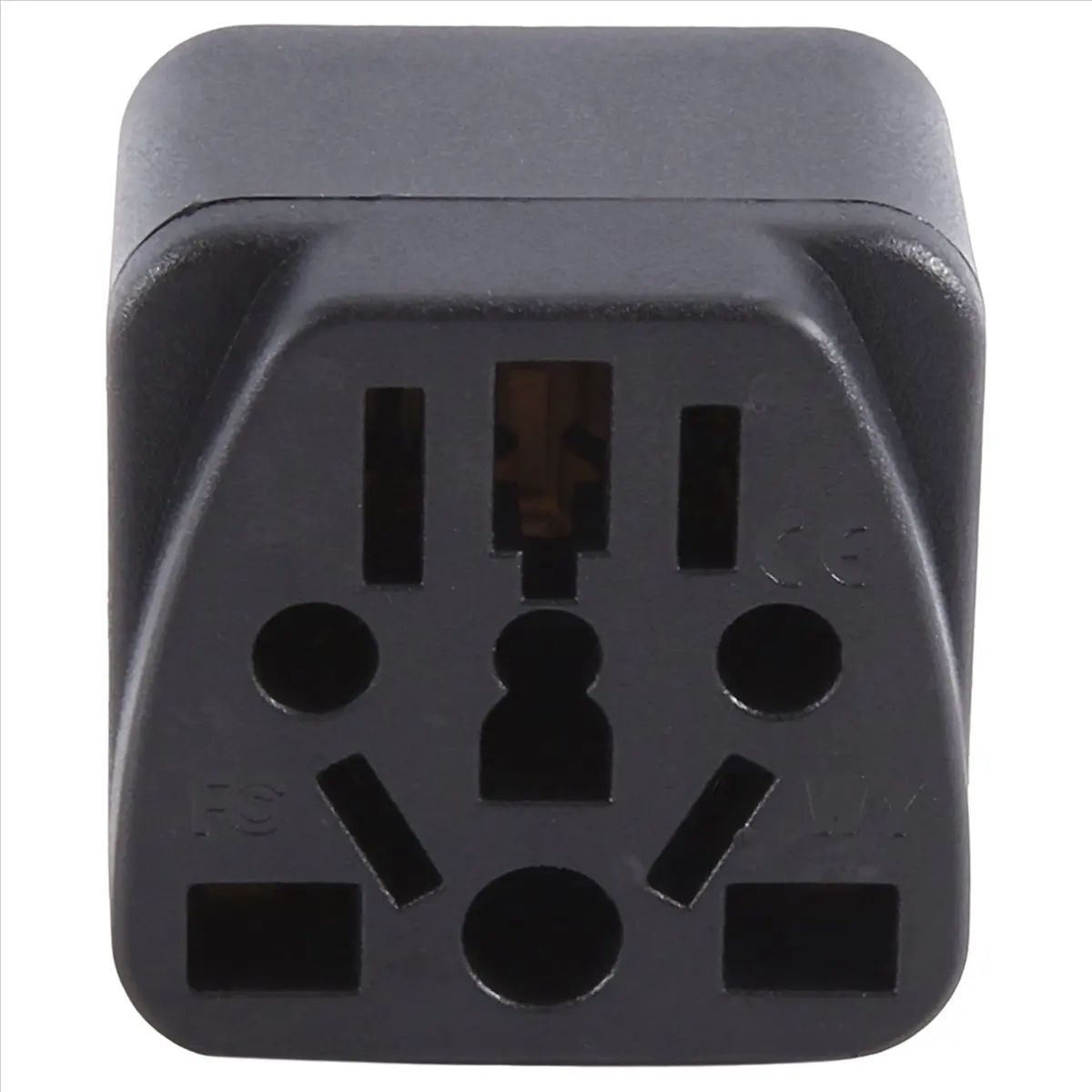 A77K US Travel Plug Adapter EU/UK/AU/In/CN/JP/Asia/Italy/Brazil to USA (Type B), 3 Prong USA Plug, Charger Converter Black