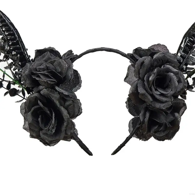 Hexenhut-Kopfbedeckung aus Kunststoff, lustiges Accessoire, Halloween-Stirnband für Mottopartys und Verkleidungsspiele Y08E – Detail 4