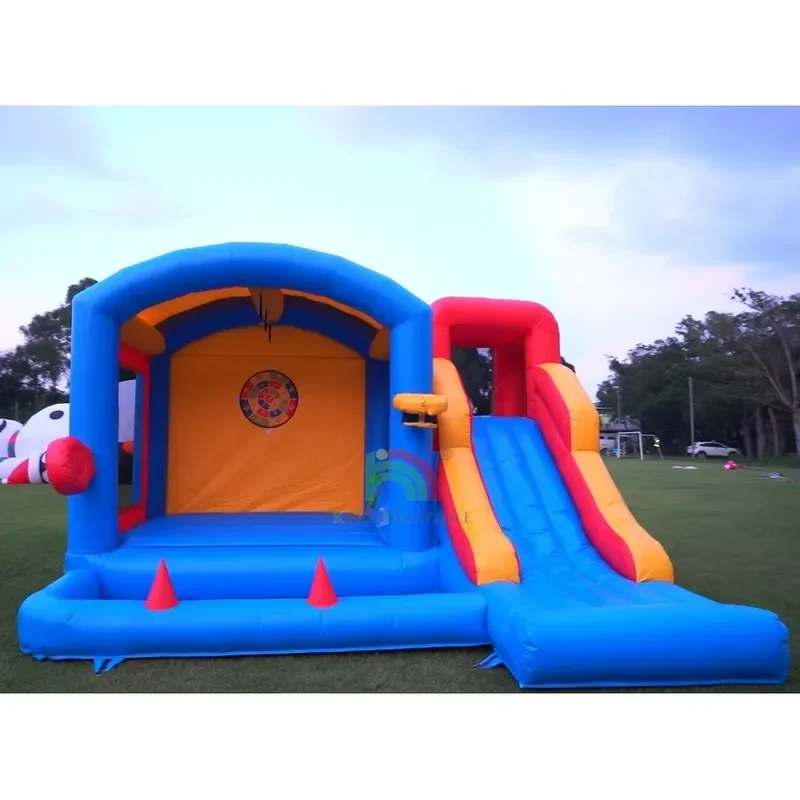 Commercial Grade PVC Inflatable Bounce Houe Combo Inflatable Bouncy Castle for Kids with Slide,Ball Pit,Blower