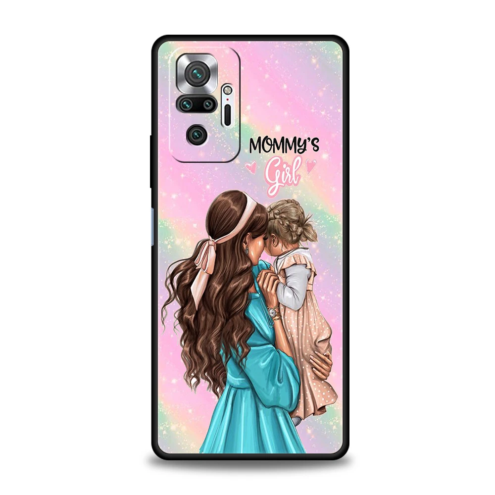 Baby Mom Girl Phone Case Cover for Redmi 13C 10C Note 13 12 10 11 Pro Plus 7 8T K40 K50 Gaming Pro Plus 5G Soft Shell Capas Bags