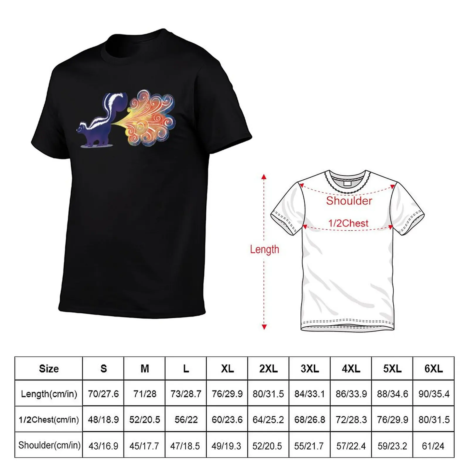 skunked T-Shirt Soft Cotton Print T-Shirt