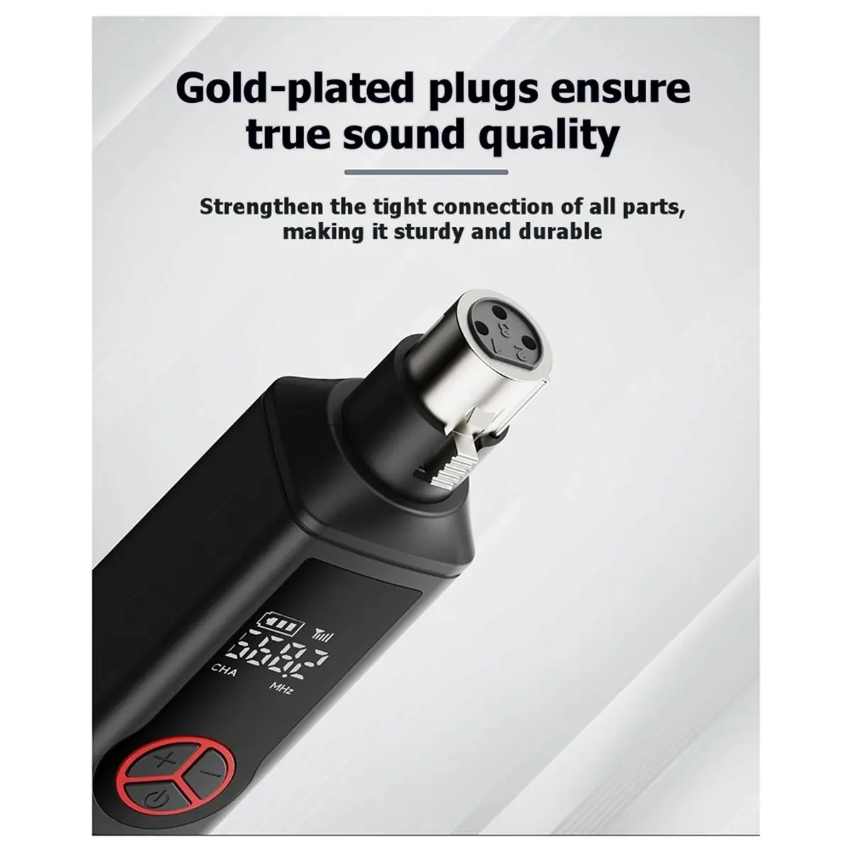New Wired to Wireless Microphone Receiver UHF 630MHz-690MHz Professional Transceiver System Plug and Play A
