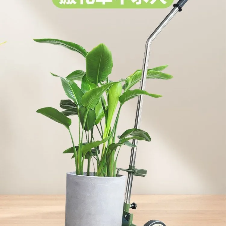Home Use Mobile Large Flower Pot Transport Trolley Small Two-Wheel Handcart Tool