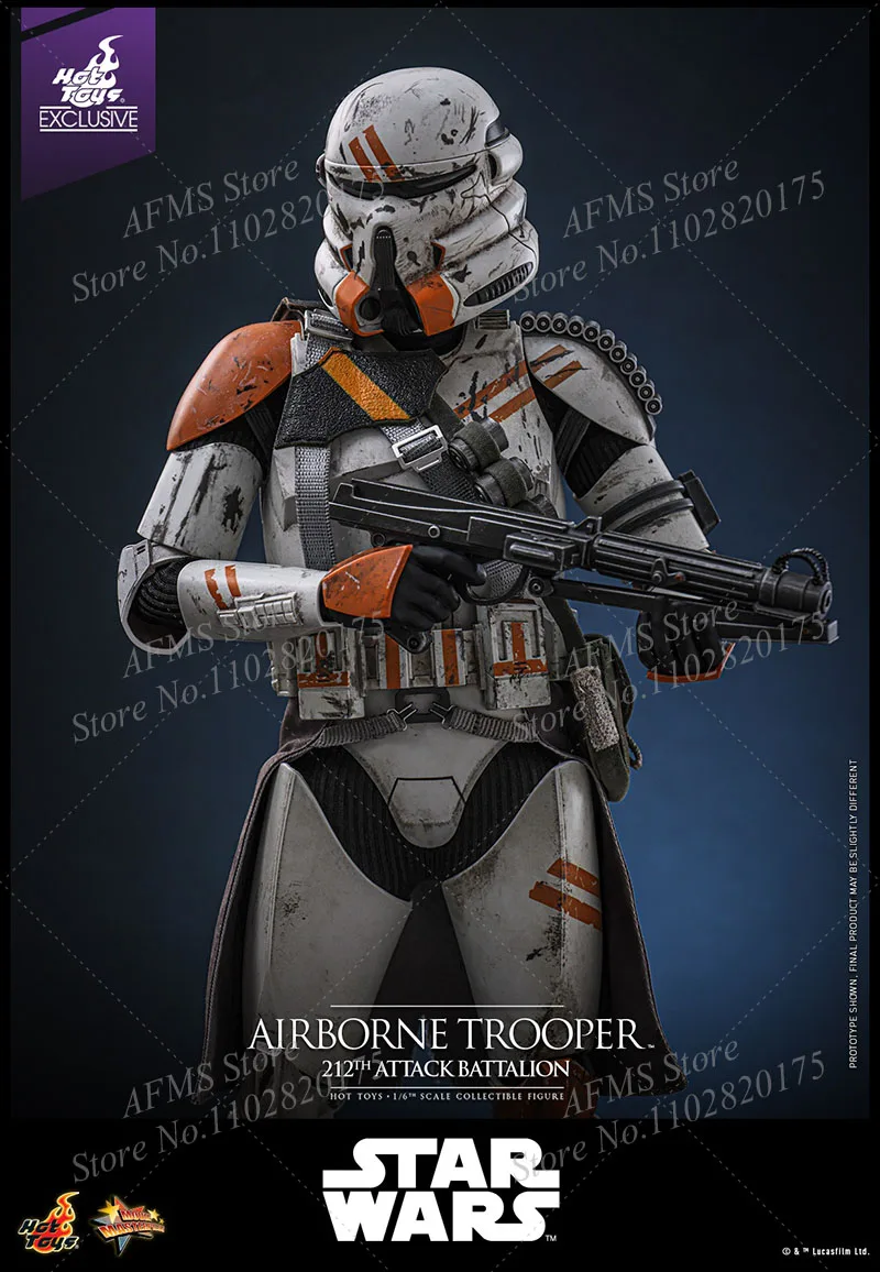 HOTTOYS MMS794 1/6 Men Soldier Airborne Trooper 212Th Attack Battalion Star Wars Clone Paratrooper 12" Action Figure Model