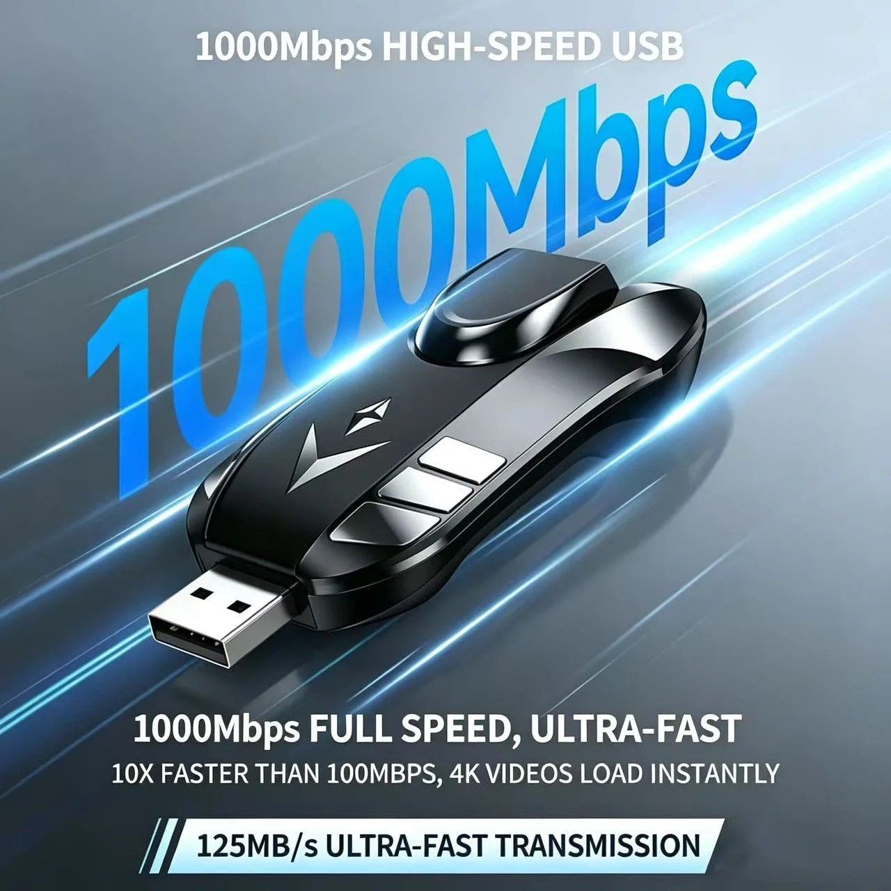 Gaming Car Style USB RJ45 to RJ45 Gigabit Ethernet Adapter 1000Mbps High Speed Wired Network Card for Laptop And Desktop