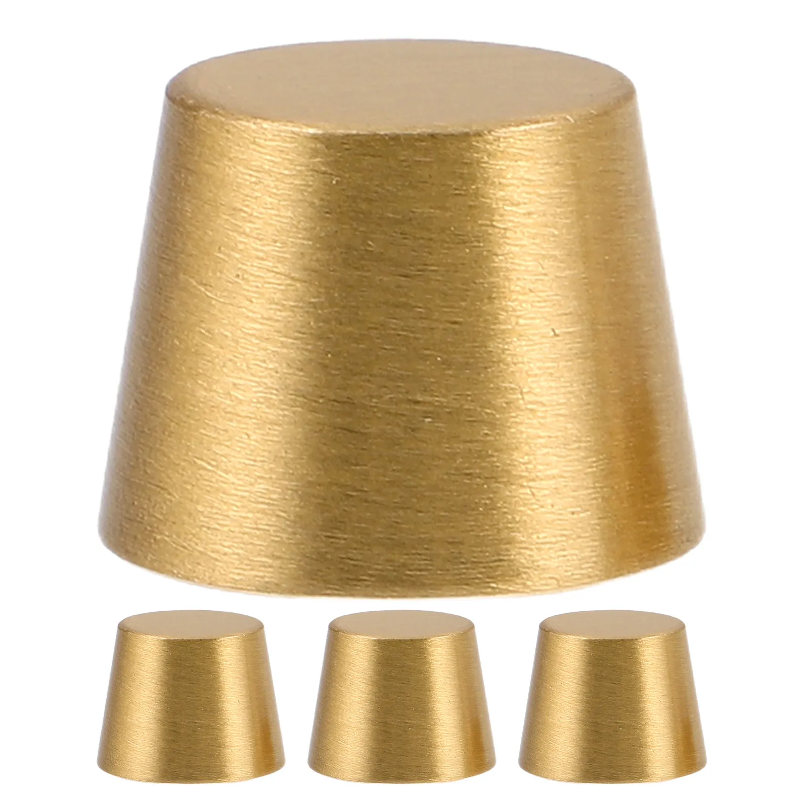 4Pcs Copper Furniture Stabilizer Legs Solid Brass Tray Riser Feet Decorative Support for Cabinet Shelf Desk Table Risers