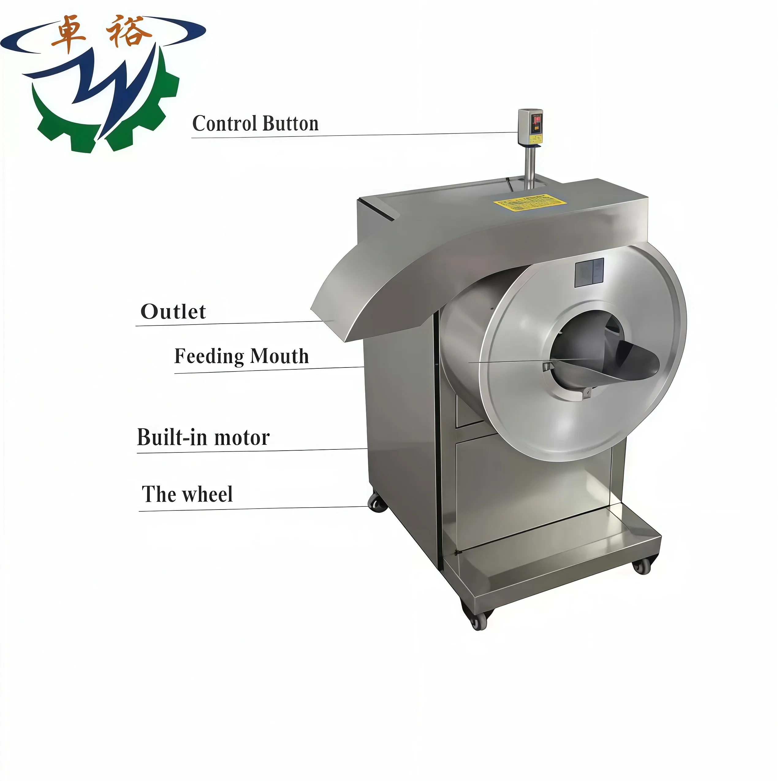 220/380V Commercial Vegetable Cutter Food Processor Stainless Steel  Potato Slice Cutter