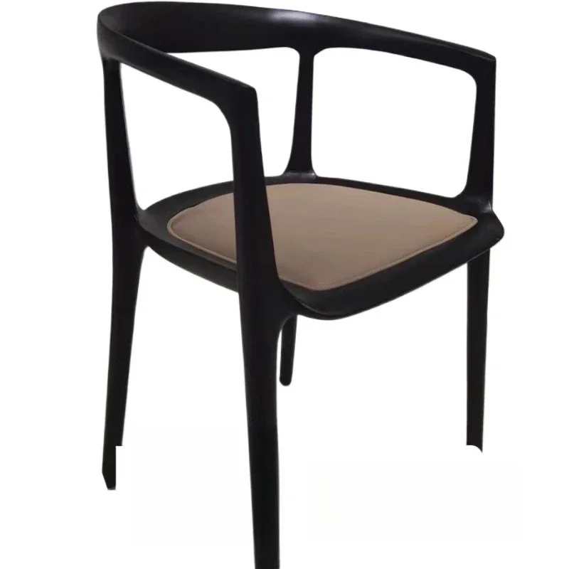 dining chair Italian wabi style simple solid wood armchair, medieval restaurant home leather book tea chair