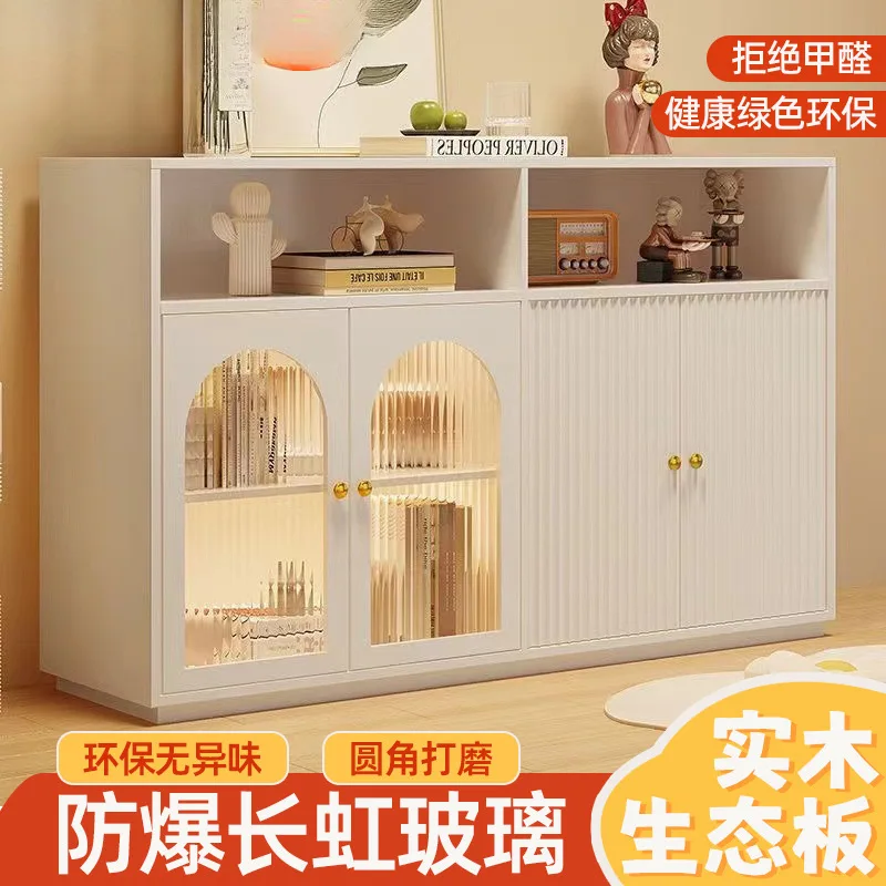 dining side cabinet, living room cabinet, solid wood household modern wall integration, storage