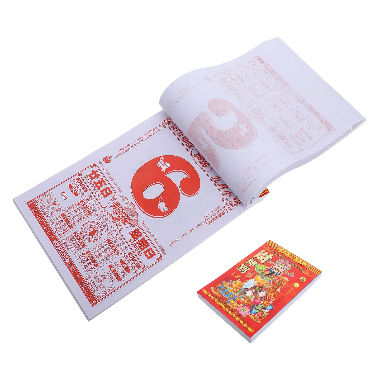 

Chinese Wall Hanging Daily Tear-Off Calendar 2026 Lunar Year of Horse Traditional Chinese Lunar Date Calendar Decor