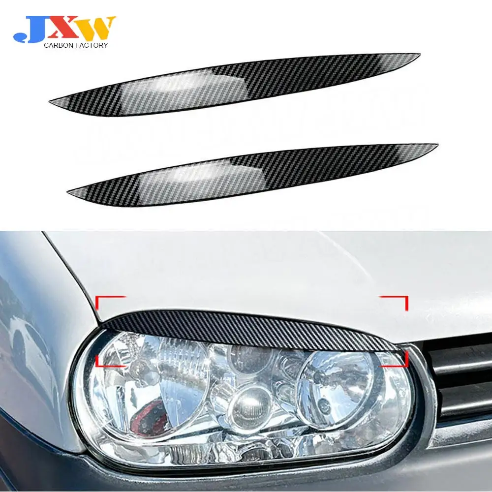 

Car Front Bumper Head Eyelid Eyebrow Trims for Volkswagen Golf 4 MK4 1997-2006 Front Eyelid Eyebrow Car Accessories Gloss Black