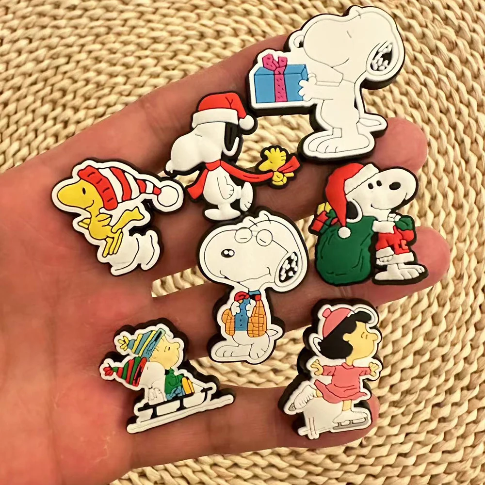 1pcs Miniso Cute Snoopy Cartoon series Shoe Charms Accessories Shoe Decorations Fit Wristband Classic Clog Charms Party Present