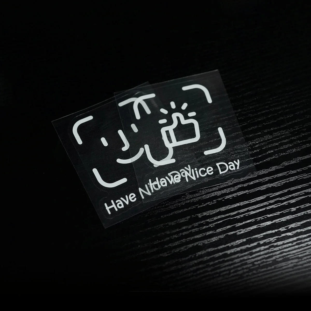 1set Have Nice Day Camera Frame Vinyl Stickers, Waterproof Funny Decals for Car Window, Motorcycle, Laptop & Water Bottle Decor