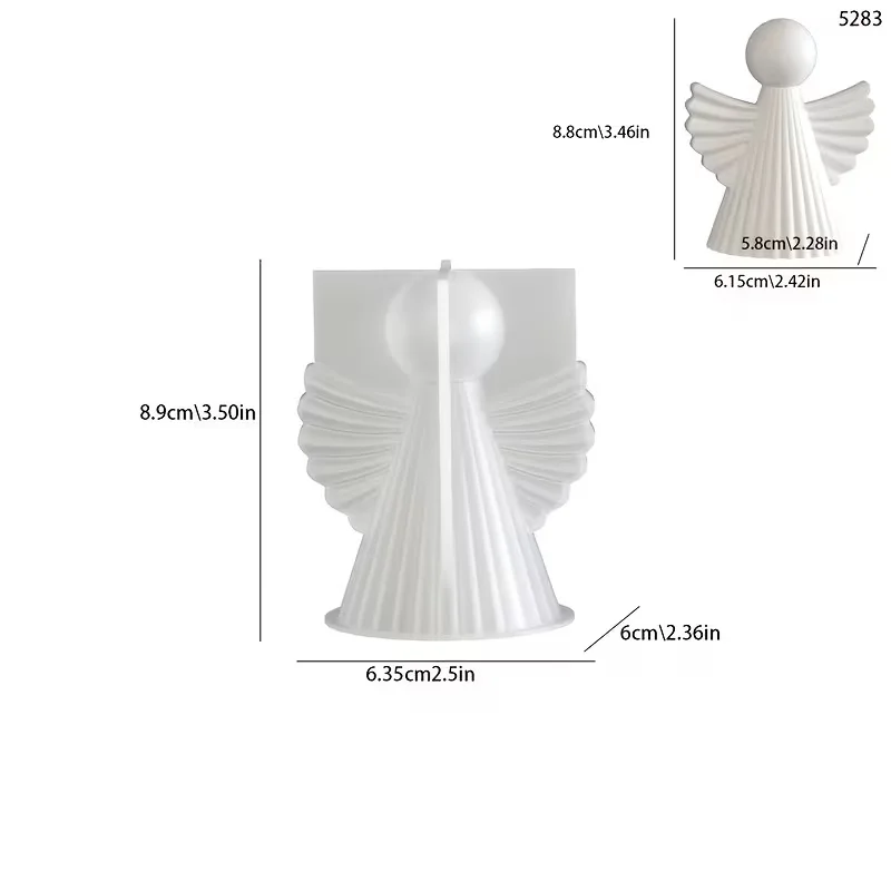 Striped Angel Aromatherapy Candle Gypsum Ornament Desktop Atmosphere Decoration Festival Gift Resin Gypsum Candle Handicraft