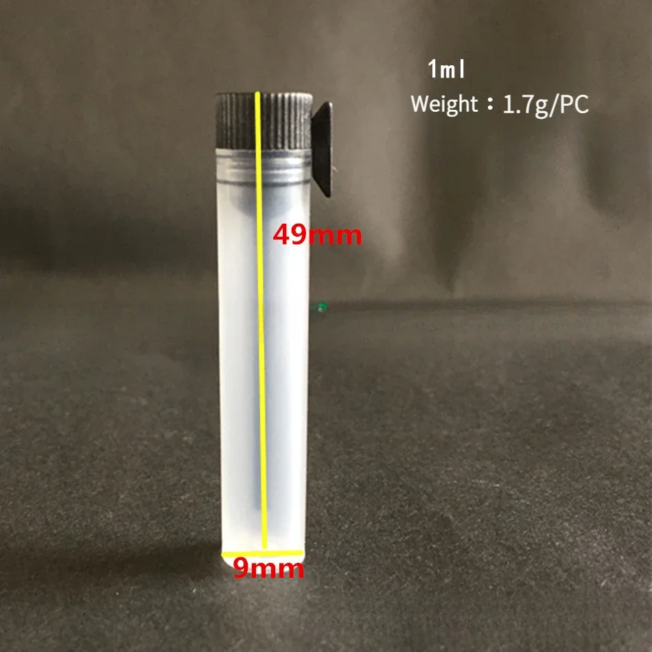 Direkt ab Werk 1ml Kunststoff-Testflasche Wimpernkleber-Teströhrchen Ätherisches Öl Aufbewahrungsfläschchen Mini-Probenflasche Stick-Typ – Detail 1