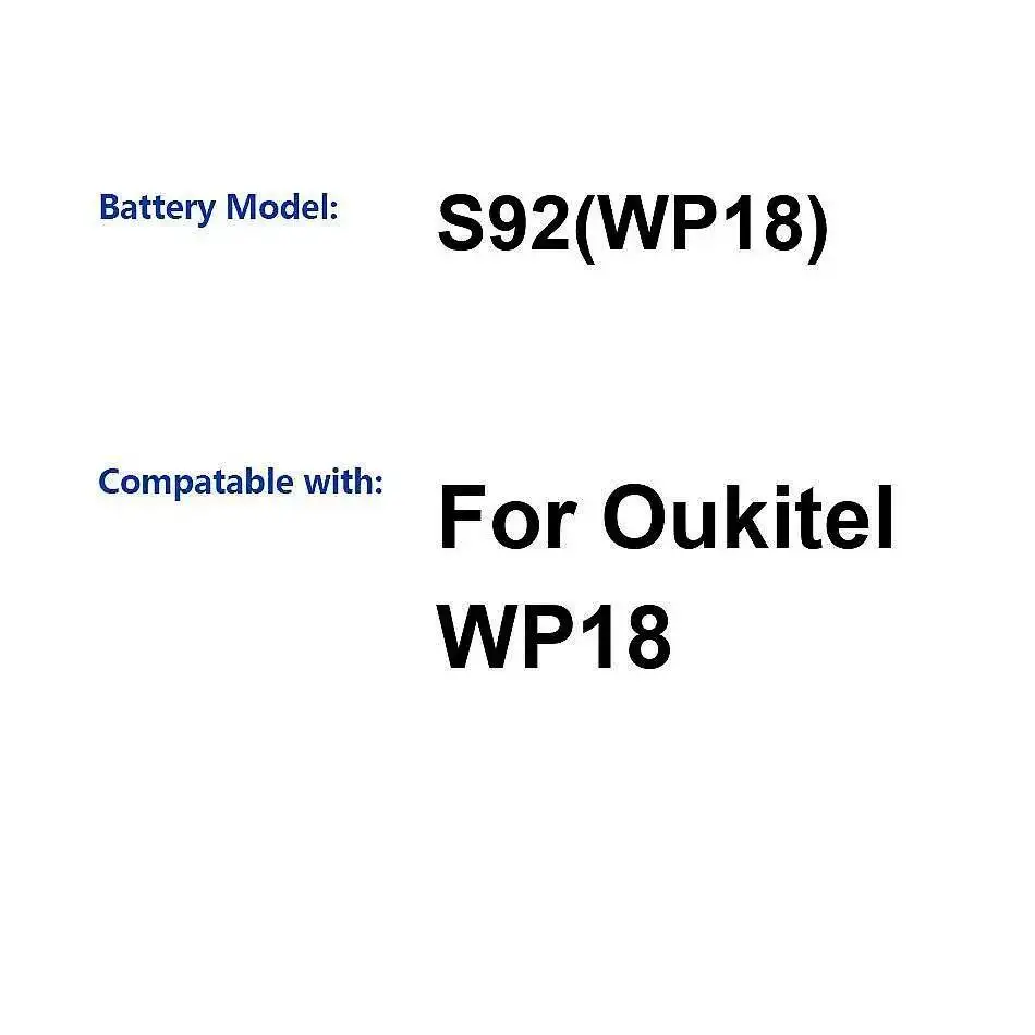 

12500Mah High-Efficiency Long-Lasting Performance For Oukitel WP18 S92 Mobile Phone Battery