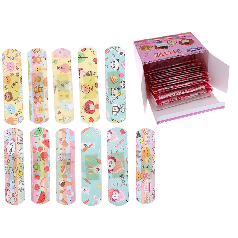 【120Pcs Waterproof Cartoon Adhesive Bandages Breathable Wound Plasters Kids Lot】