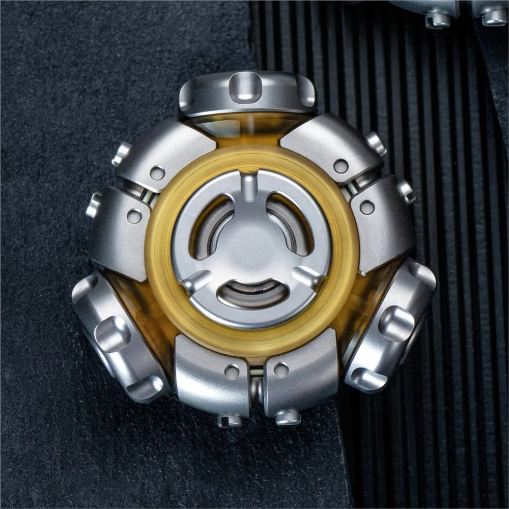 SHIHEN Studio Fission Ring Fidget Spinner Titanium Gyro Ratchet Fidget Ring Spinner Fidget Toy For Adults Anxiety Relief Gadgets
