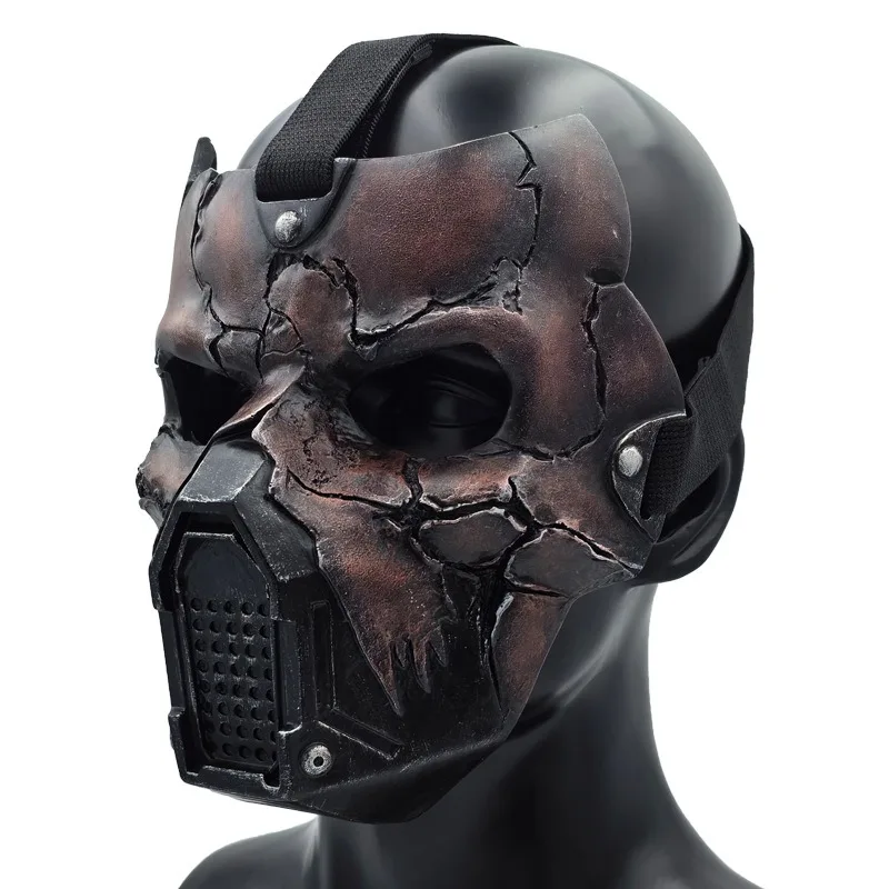 Cosplay SW Skull Darth Momin Helmet Mask for Man Half Face Resin Mask Halloween Mask Masquerade Carnival Party Props for Adult