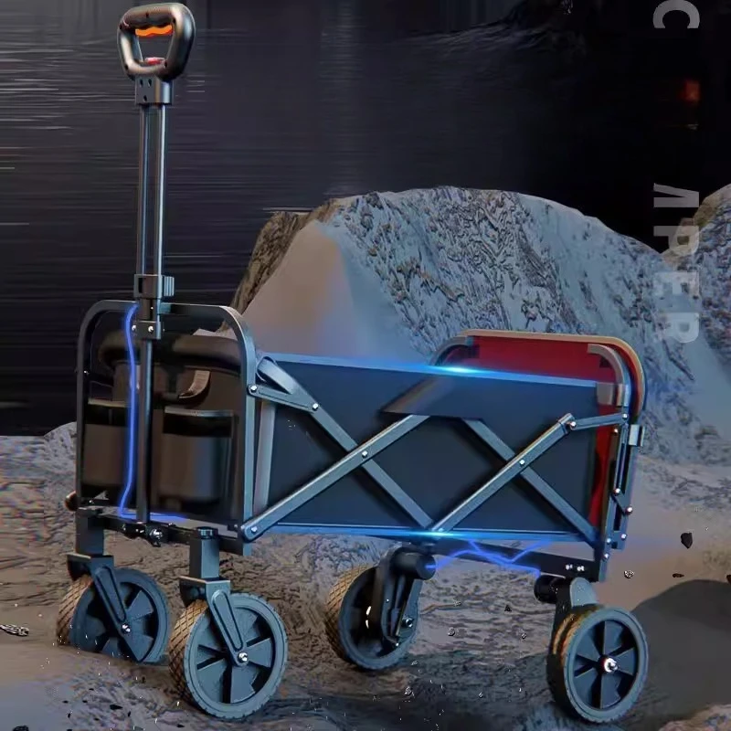 Four-wheel Camping Cart Remote Controls Electric Utility Wagon 7