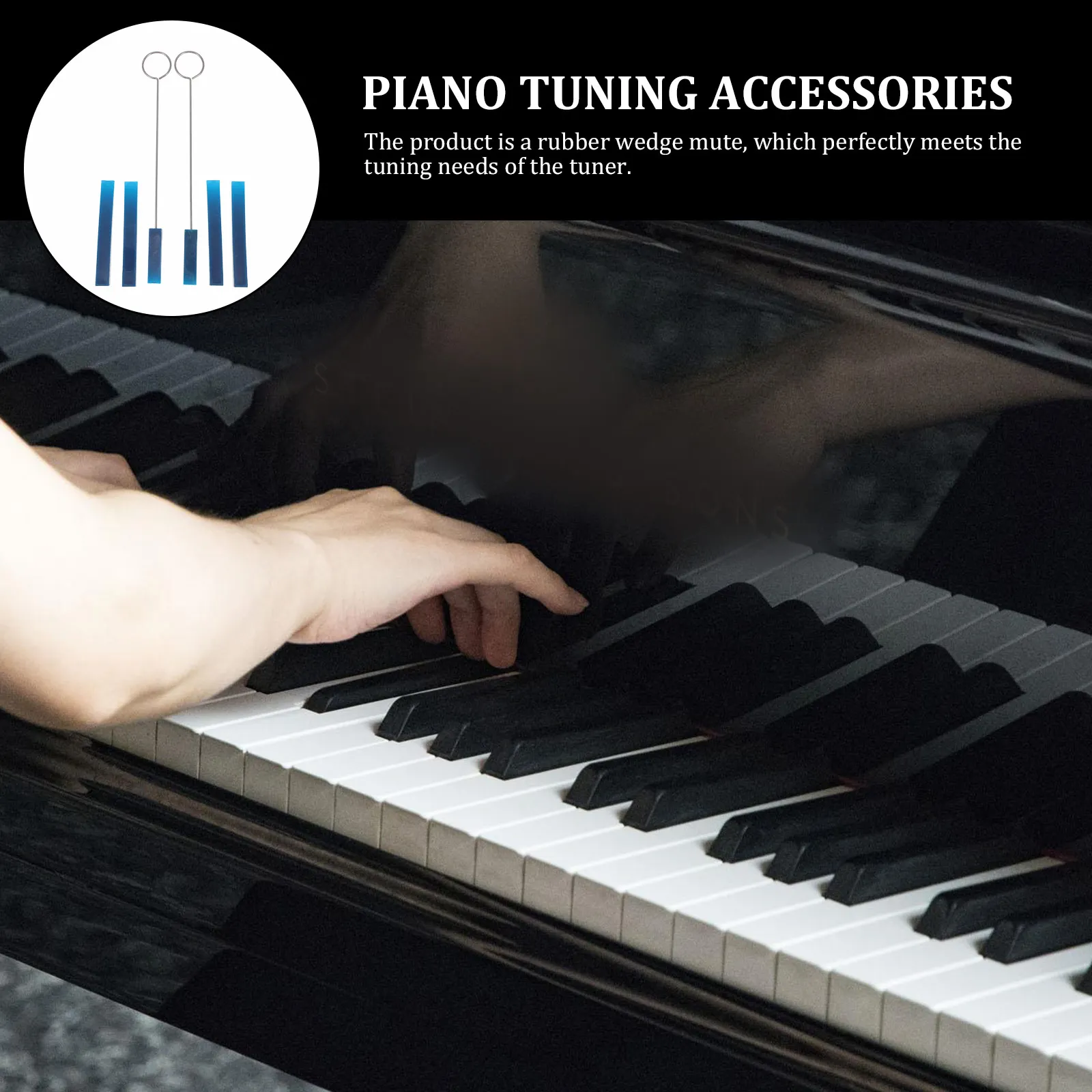 

6Pcs Piano Tuning Rubber Wedge Mutes Strong Anti-Skid Fixing Tool Suitable for Piano Beginners Teachers and Professionals
