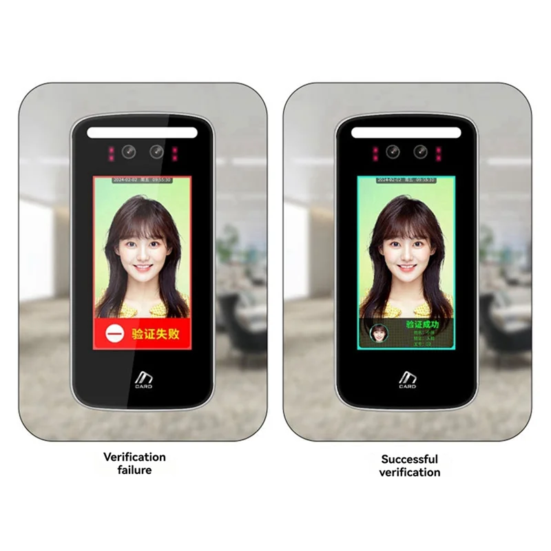 AED7-Tuya スマートライフ Wifi 動的顔認識アクセス制御 TCP/IP 勤怠システム顔リーダー防水