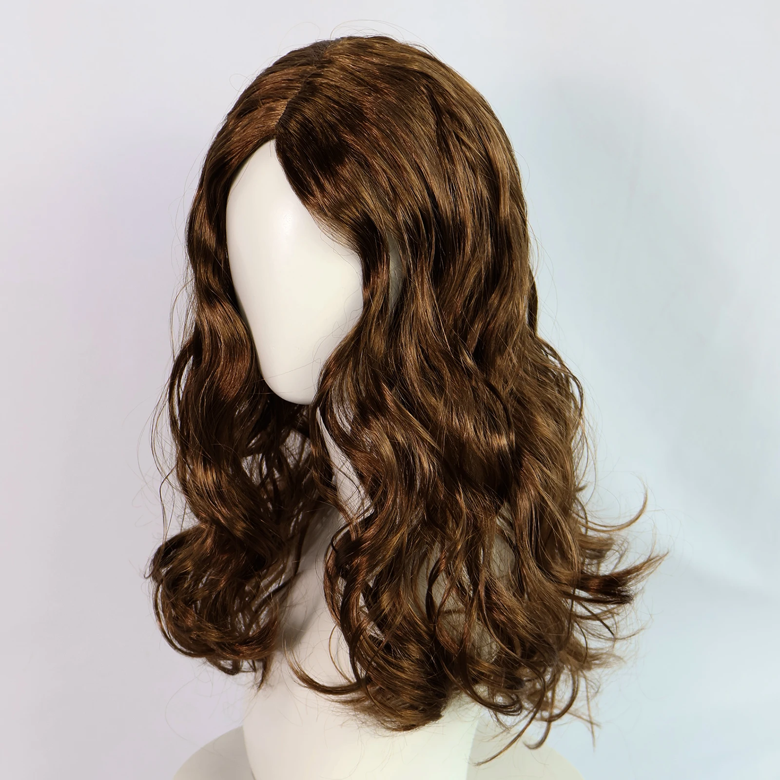 Synthetic Brown Wavy Movie role-playing Wig Suitable For Women'S Daily Use Cosplay Wig