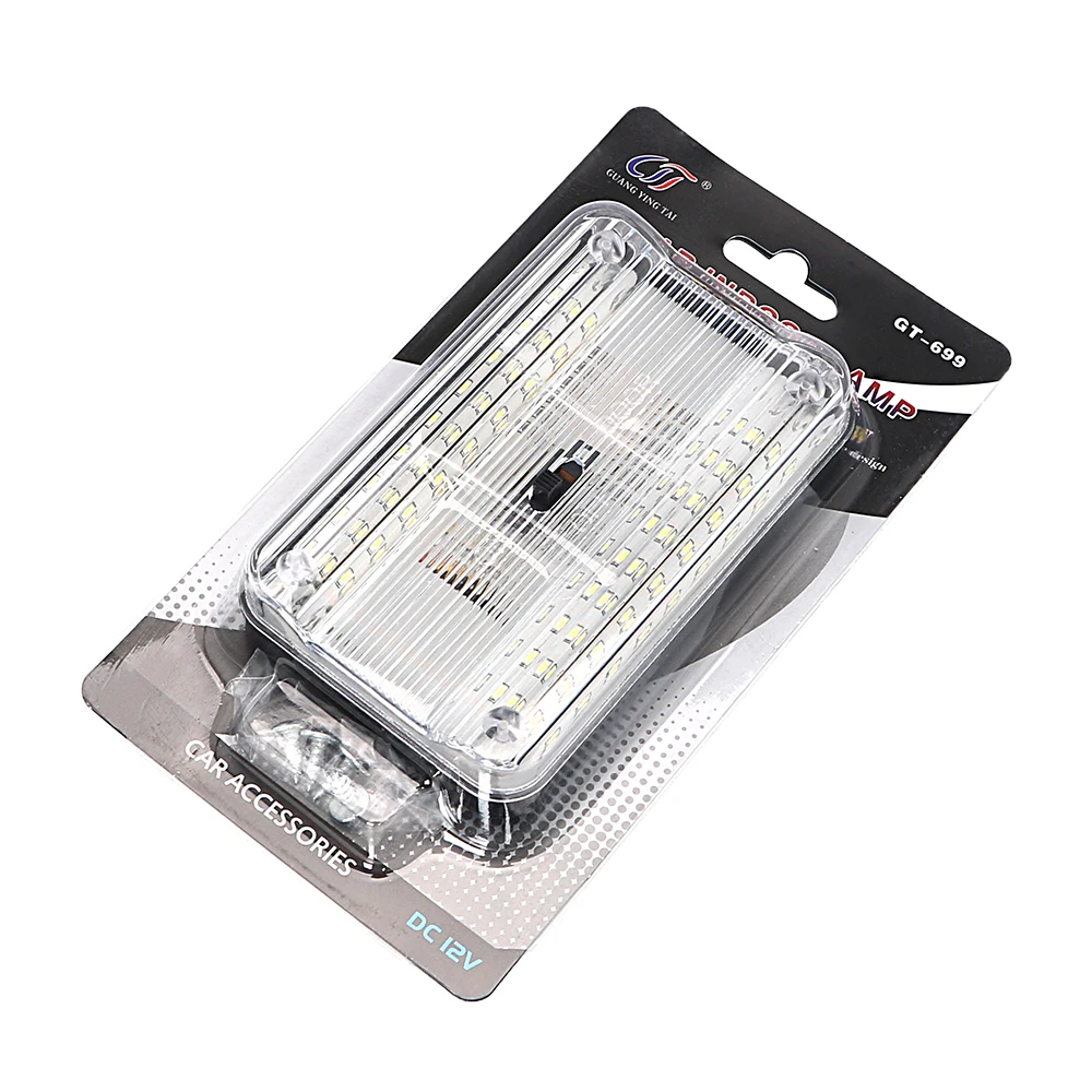 1Pcs Roof Ceiling Lamp Bulb Auto Interior Light White Rectangular 36SMD Car Doom Light