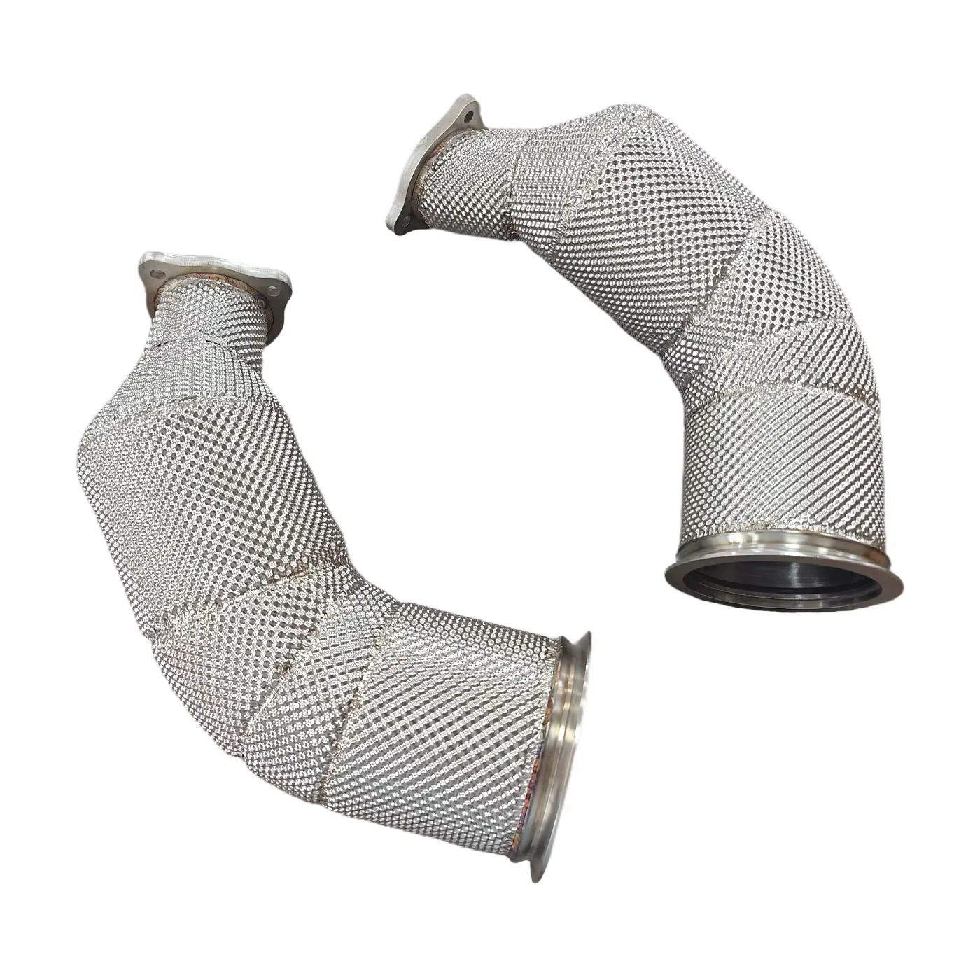 RS4 RS5 2.9T Stainless Steel Heatshield Downpipe 2.9T Stainless Steel Heatshield Sports Sedan Fit High Flow Boosts Power Anti-Co