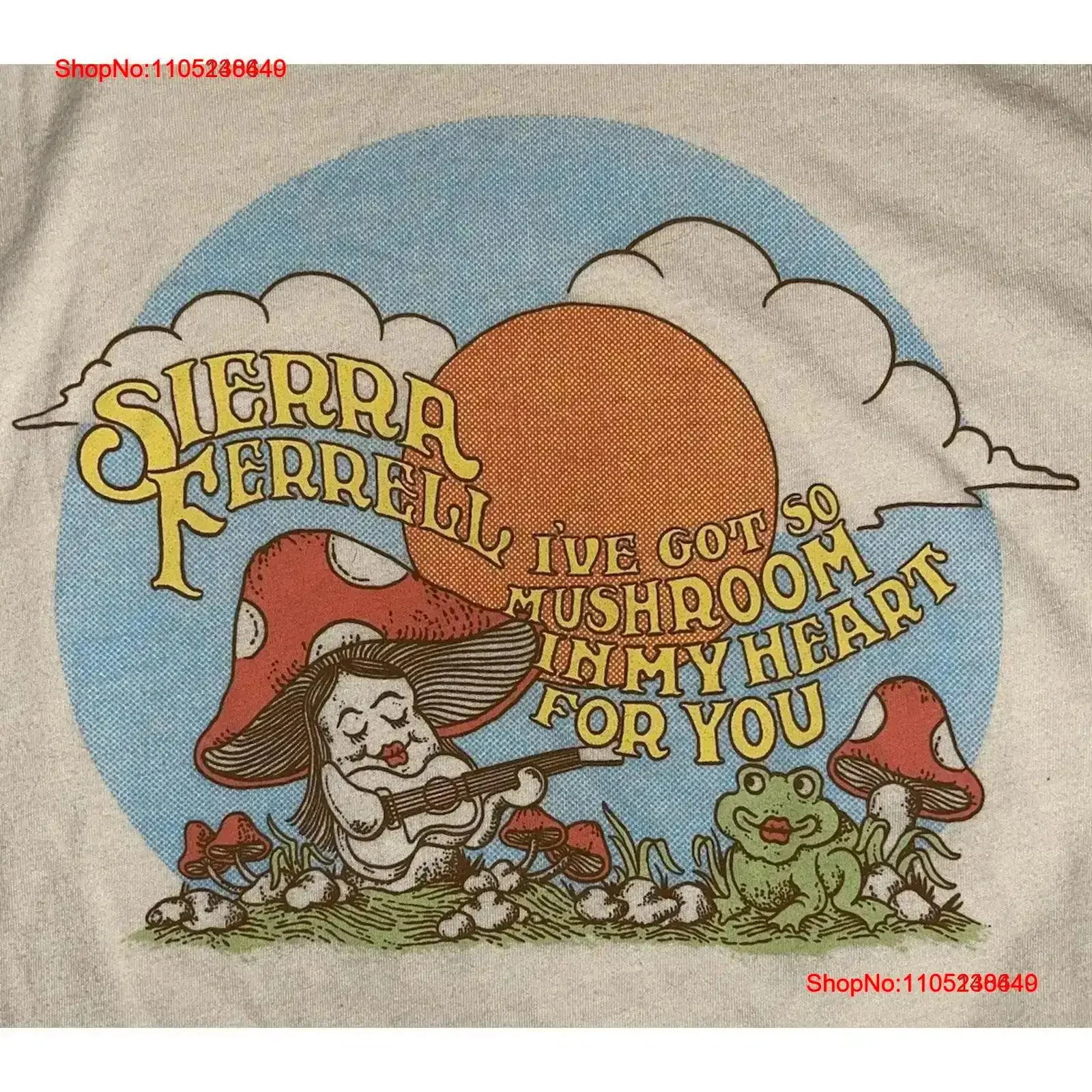 Womens XL Sierra Ferrell Mushroom In My Heart For you Sunshine T Shirt Rare vintage Washed Stylish fashion Stretched graphic