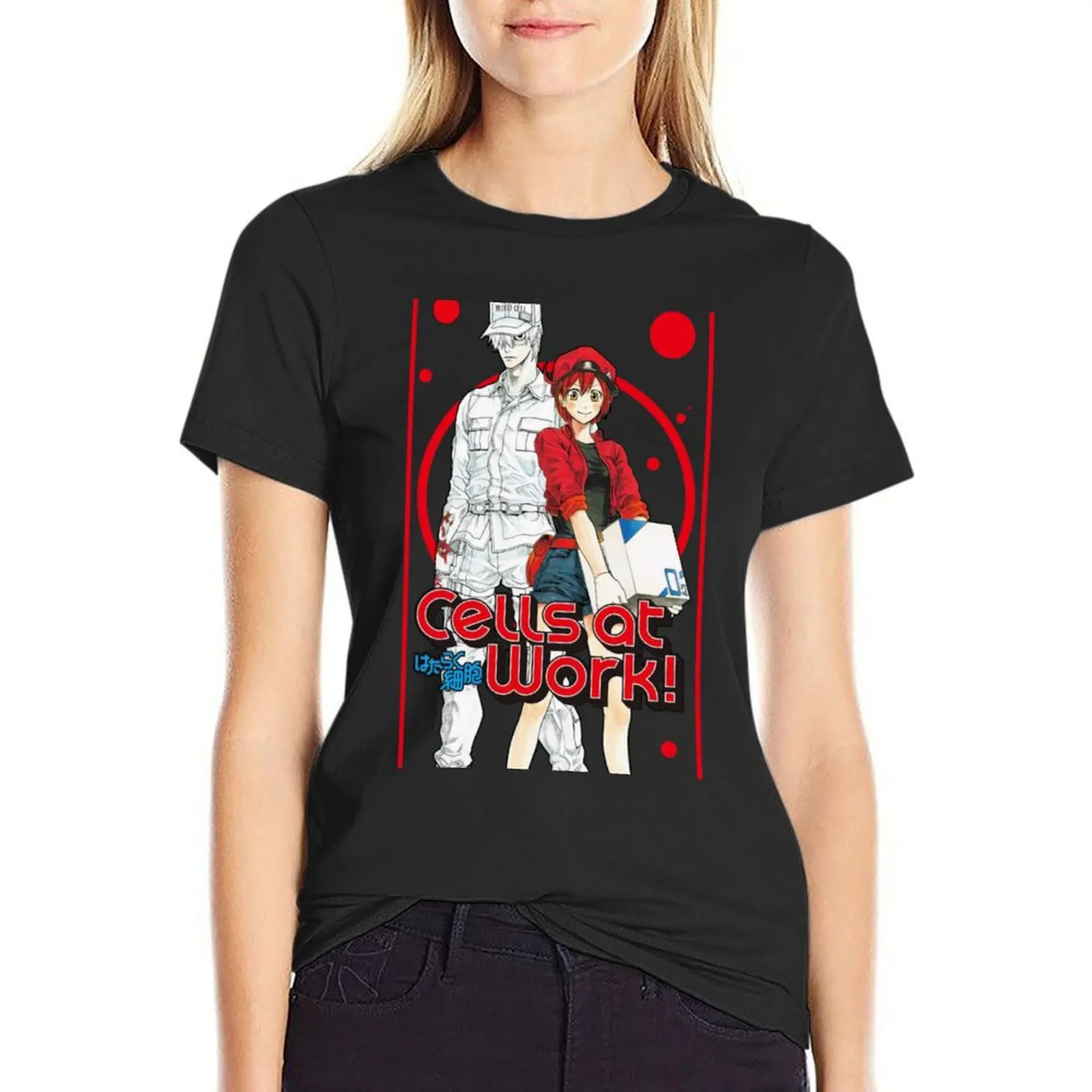 

Anime Manga Cells at Work Characters! T-Shirt sports fans funny cute clothes Women's tops