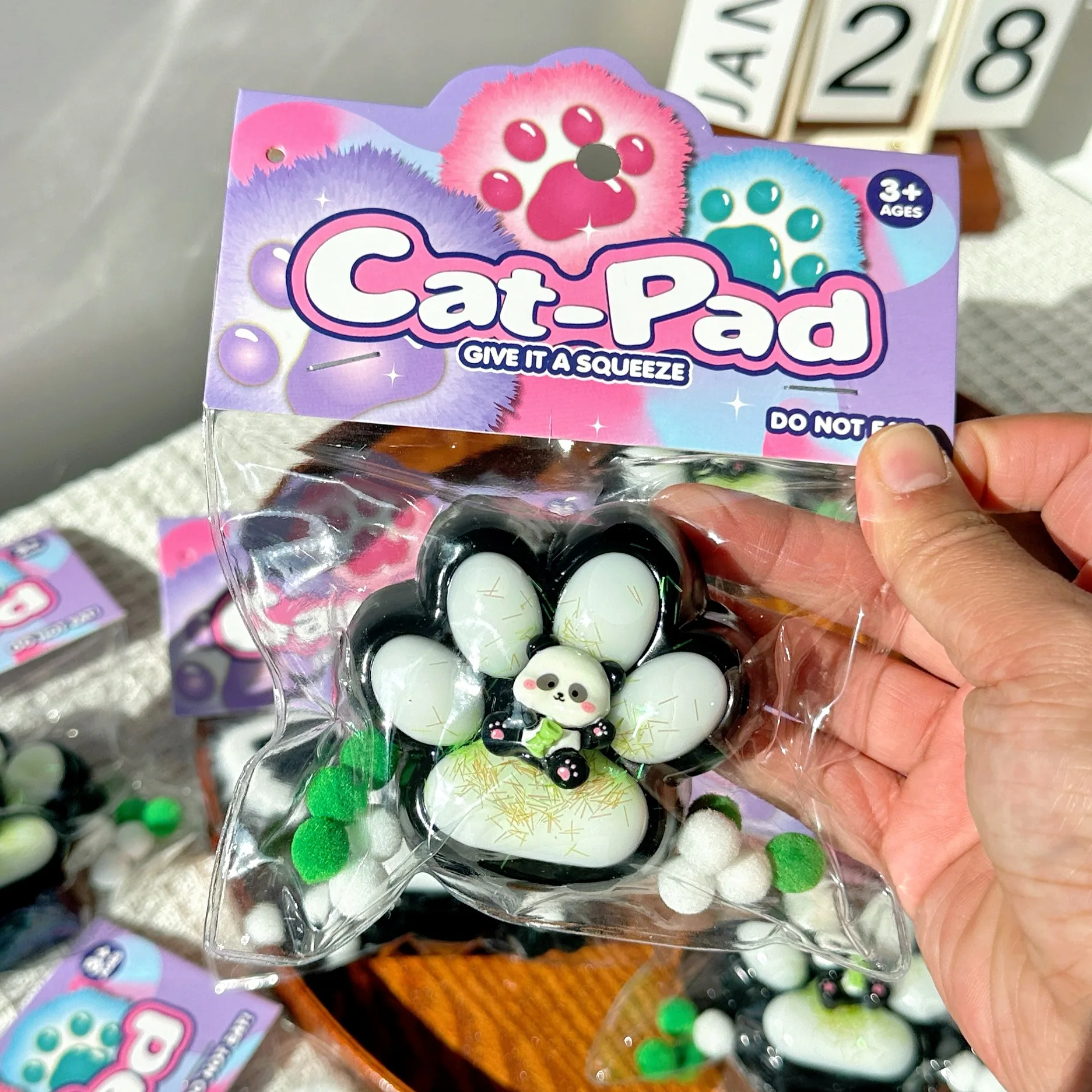 Cartoon Panda Foot Soft Cat Foot Antistress Paws Fidget Toys Funny Tapa Foot Girl Kids Adult Sensory Stress Reliever Toys Gifts