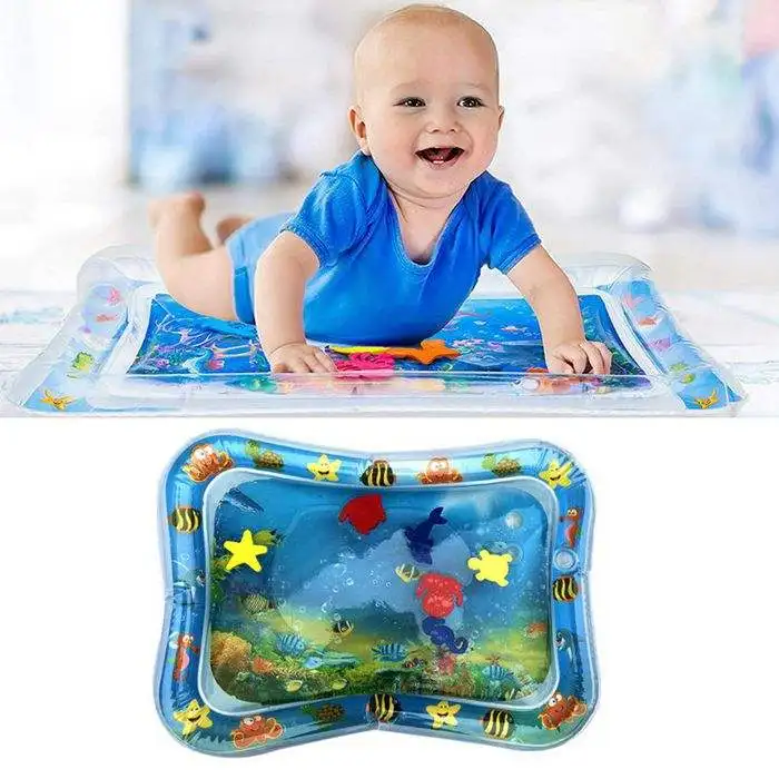 Baby Inflatable Water Play Mat Tummy Time Sensory Activity Toy Crawling Training Early Development Floor Play Mat