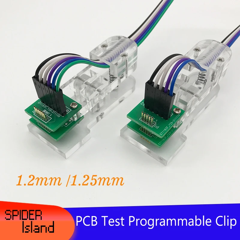 

PCB Test Clip Program Burning Clip PCB Fixture Download 1.2mm 1.25mm Pitch Clamp Gold-plated Pogo IC test with cable One row